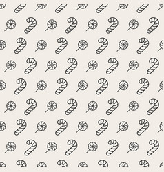 Christmas Candy Seamless Pattern Black Color