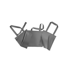 Realistic Gray Eco Bags Textile Tote Design