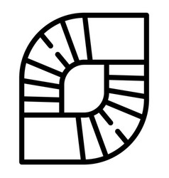 Spiral Staircase Icon Outline Style