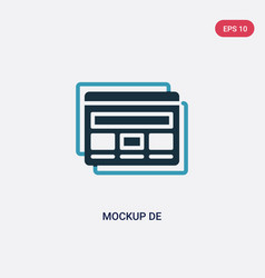 Two Color Mockup De Icon From Web Hosting Concept