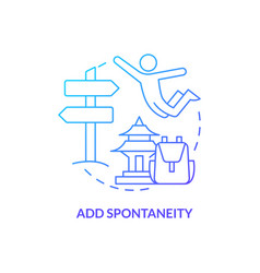 Add Spontaneity Blue Gradient Concept Icon