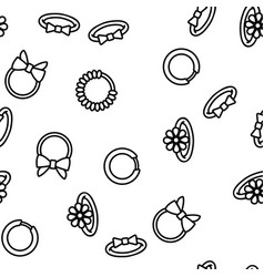 Hair Scrunchies Bands Seamless Pattern