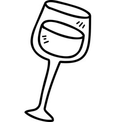 Hand Drawn Wine Glass