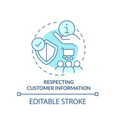 Respecting Customer Information Turquoise Concept