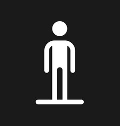 Standing Pedestrian Dark Mode Glyph Ui Icon