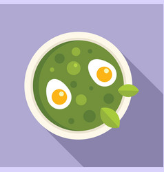 Boiled Egg Cream Soup Icon Flat Cooking