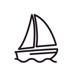 Flat Bold Boat Icon