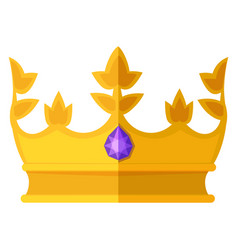 Queen Crown Cartoon Icon Golden Royal Symbol