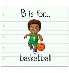 Flashcard letter b is for ball Royalty Free Vector Image