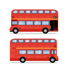 London Double Decker Red Bus Cartoon