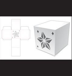 Square Box With Christmas Star Window Die Cut