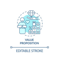 Value Proposition Blue Concept Icon