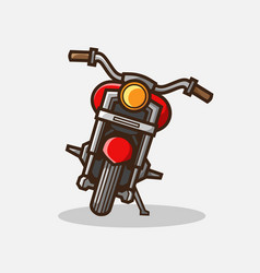 Vintage Motorcycle Bike Line Pop Art Logo