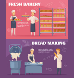 Bakery Horizontal Cartoon Banners