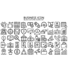 Business And Finance Black Outline Icons Set