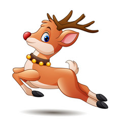 Cartoon Baby Deer Jumping