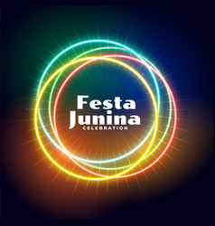 Neon Style Brazil Festa Junina Background