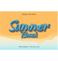 Summer Beach Editable Text Effect 3d Emboss