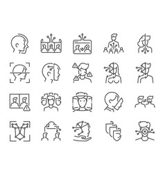 Deep Fake Line Icon Set