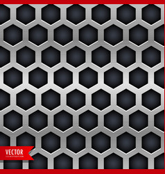 Metal Background With Hexagonal Shapes Holes