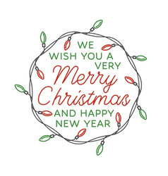 Merry Christmas And Happy New Year Stamp Sticker