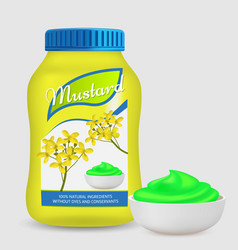 Mustard Sauce Plastic Package And Bowl Plate