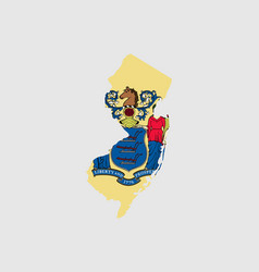 New Jersey Map Flag Map Of Nj Usa Map And Banner