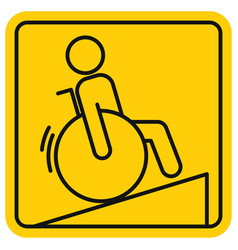 Wheel Chair Ramp Person In A Wheelchair Outline