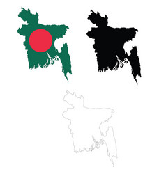 Map Of Bangladesh Flag