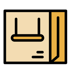 Paper Bag Icon Flat