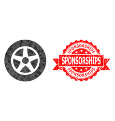 Scratched Sponsorships Seal And Car Wheel Lowpoly