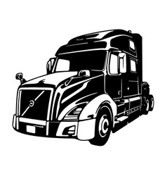 Semi Truck - American Truck - Line Art