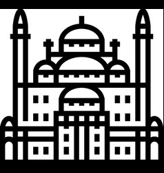 Suleiman Pasha Mosque Line Icon