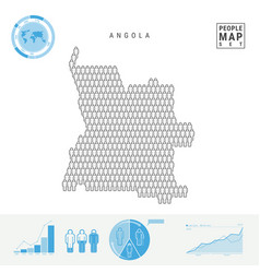 Angola People Icon Map Stylized Silhouette