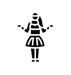 Hula Hawaiian Dance Glyph Icon