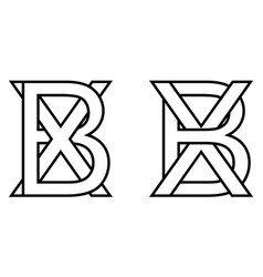 Logo sign bb icon sign two interlaced letters b Vector Image