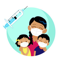 Mother And Children Vaccinated