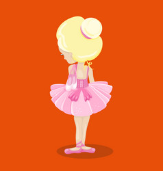 Ballet Class Girl Blond Back 04