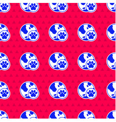 Blue World Pet Icon Isolated Seamless Pattern