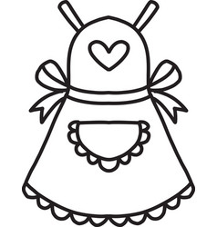 Hand Drawn Maid Apron