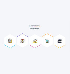 Investment 25 Filledline Icon Pack Including Bank