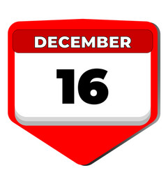 16 December Icon Calendar Day Date