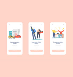 Claim Insurance Mobile App Page Onboard Screen