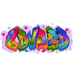 Edvard Graffiti Name Text Design