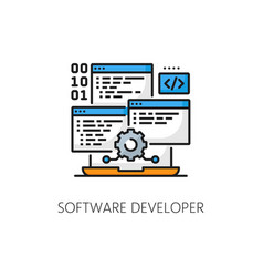 Software Developer Web Development Line Icon