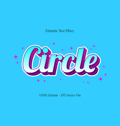 Circle Editable Text Effect 3d Emboss Flat Style