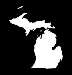 Michigan Shape United States Of America Flat