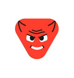 Red Triangular Gloating Character Color Line Icon