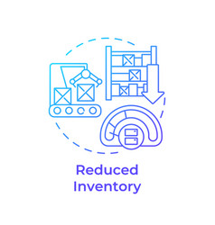 Reduced Inventory Blue Gradient Concept Icon