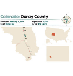 Map Ouray County In Colorado